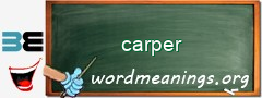 WordMeaning blackboard for carper